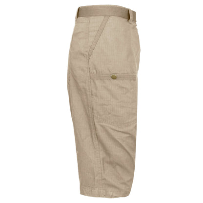 Men's Extended Size Cotton Cargo Utility Belted Shorts DailySale
