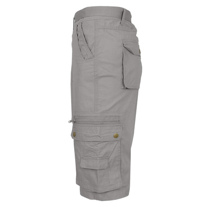 Men's Extended Size Cotton Cargo Utility Belted Shorts DailySale