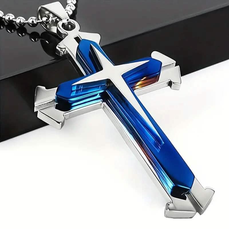 Men's Fashion Cross Dominance Guardian Multi Layer Necklace DailySale