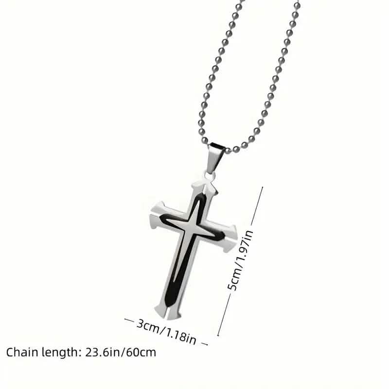 Men's Fashion Cross Dominance Guardian Multi Layer Necklace DailySale