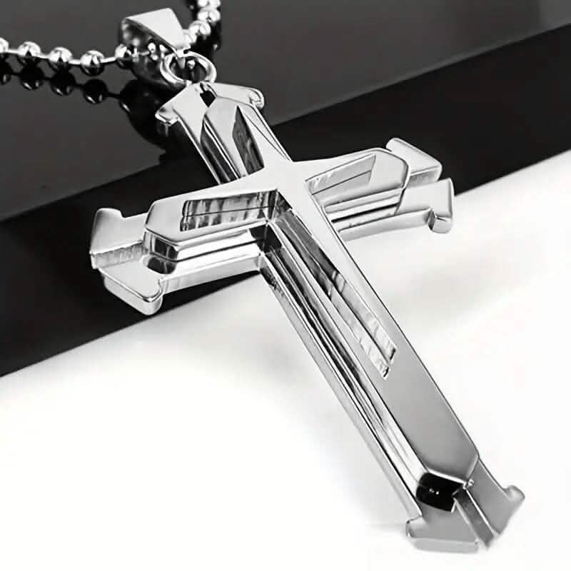 Men's Fashion Cross Dominance Guardian Multi Layer Necklace DailySale