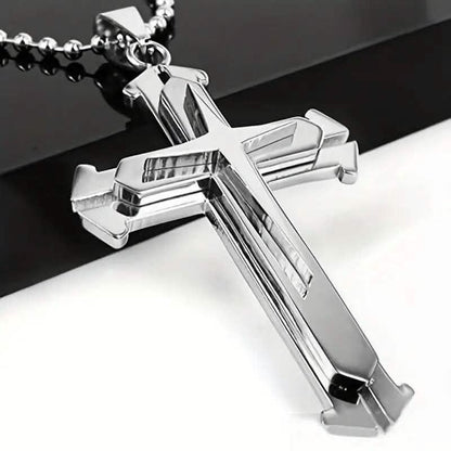 Men's Fashion Cross Dominance Guardian Multi Layer Necklace DailySale