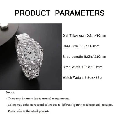 Men's Fashion Elegant High-End Analog Zinc Alloy Watch with Rhinestones DailySale