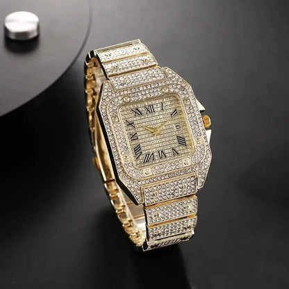 Men's Fashion Elegant High-End Analog Zinc Alloy Watch with Rhinestones DailySale