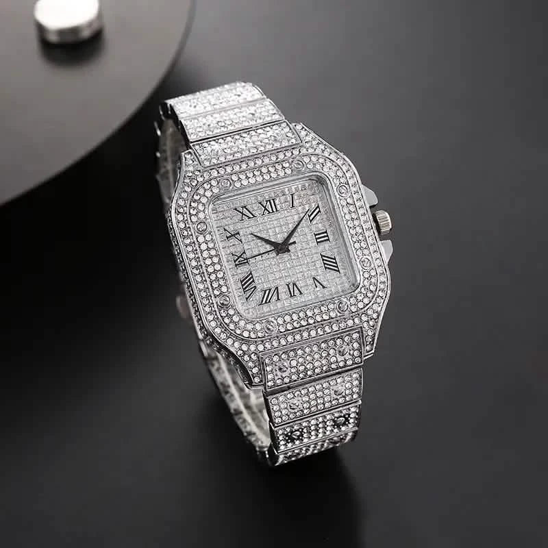 Men's Fashion Elegant High-End Analog Zinc Alloy Watch with Rhinestones DailySale