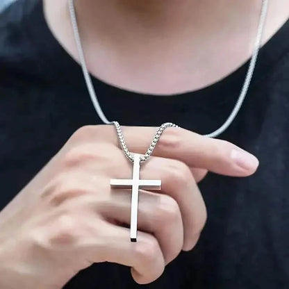 Men's Fashion Stainless Steel Cross Pendant Necklace DailySale