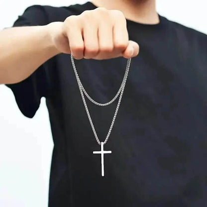 Men's Fashion Stainless Steel Cross Pendant Necklace DailySale