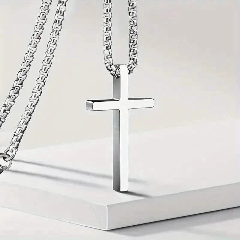 Men's Fashion Stainless Steel Cross Pendant Necklace DailySale
