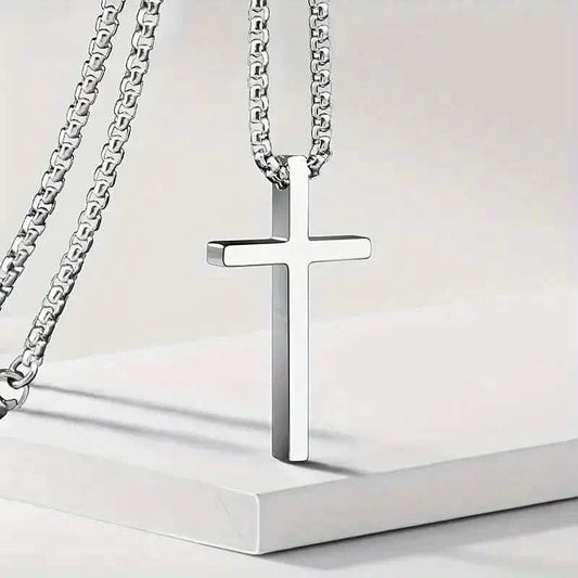 Men's Fashion Stainless Steel Cross Pendant Necklace DailySale