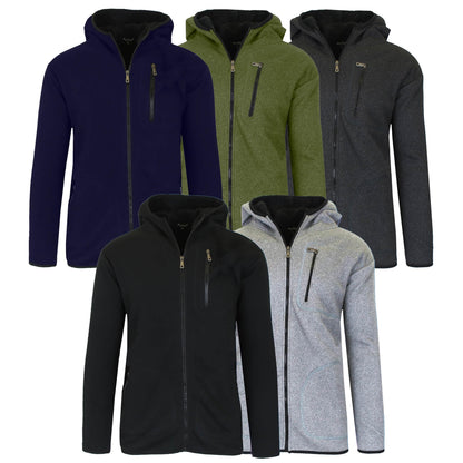 Men's Heavyweight Tech Sherpa Full-Zip Hoodie DailySale