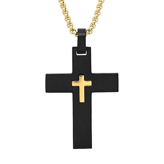 Men's IP Stainless Steel Cross Pendant DailySale