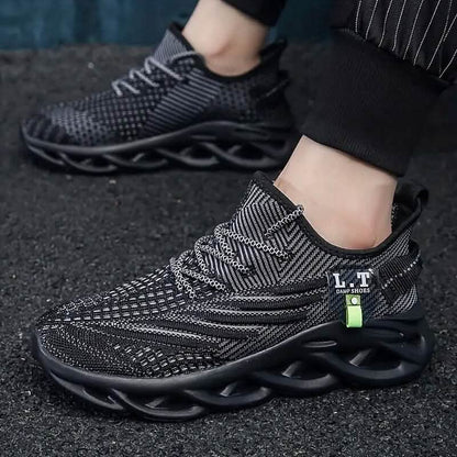 Men's Knit Breathable Lace Up Running Shoes DailySale
