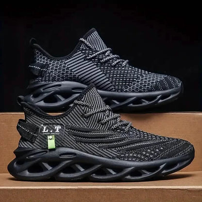 Men's Knit Breathable Lace Up Running Shoes DailySale