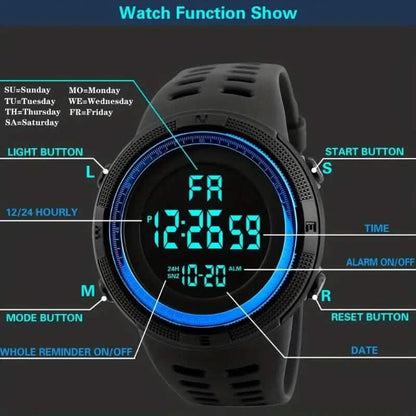 Men's Large Dial Sports Electronic Watch DailySale