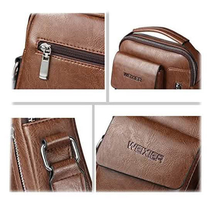 Men's Leather Handbag Small Crossbody Shoulder Bags DailySale