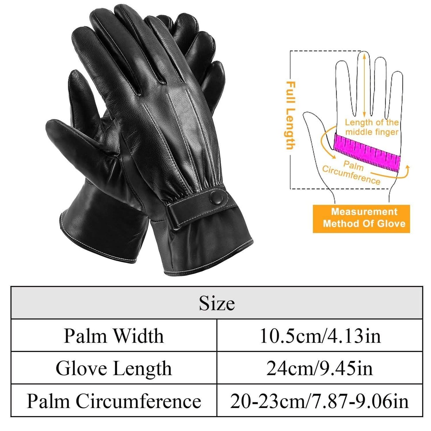 Men's Leather Winter Gloves Touchscreen DailySale
