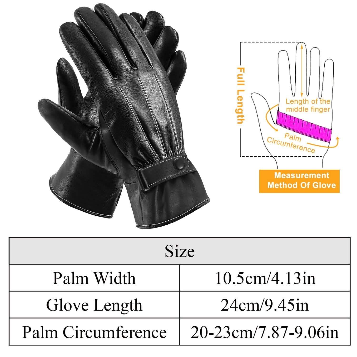 Men's Leather Winter Gloves Touchscreen DailySale