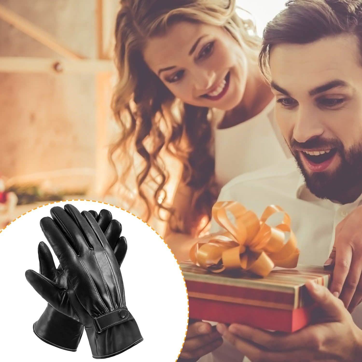 Men's Leather Winter Gloves Touchscreen DailySale