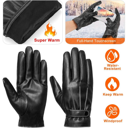 Men's Leather Winter Gloves Touchscreen DailySale