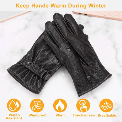Men's Leather Winter Gloves Touchscreen DailySale