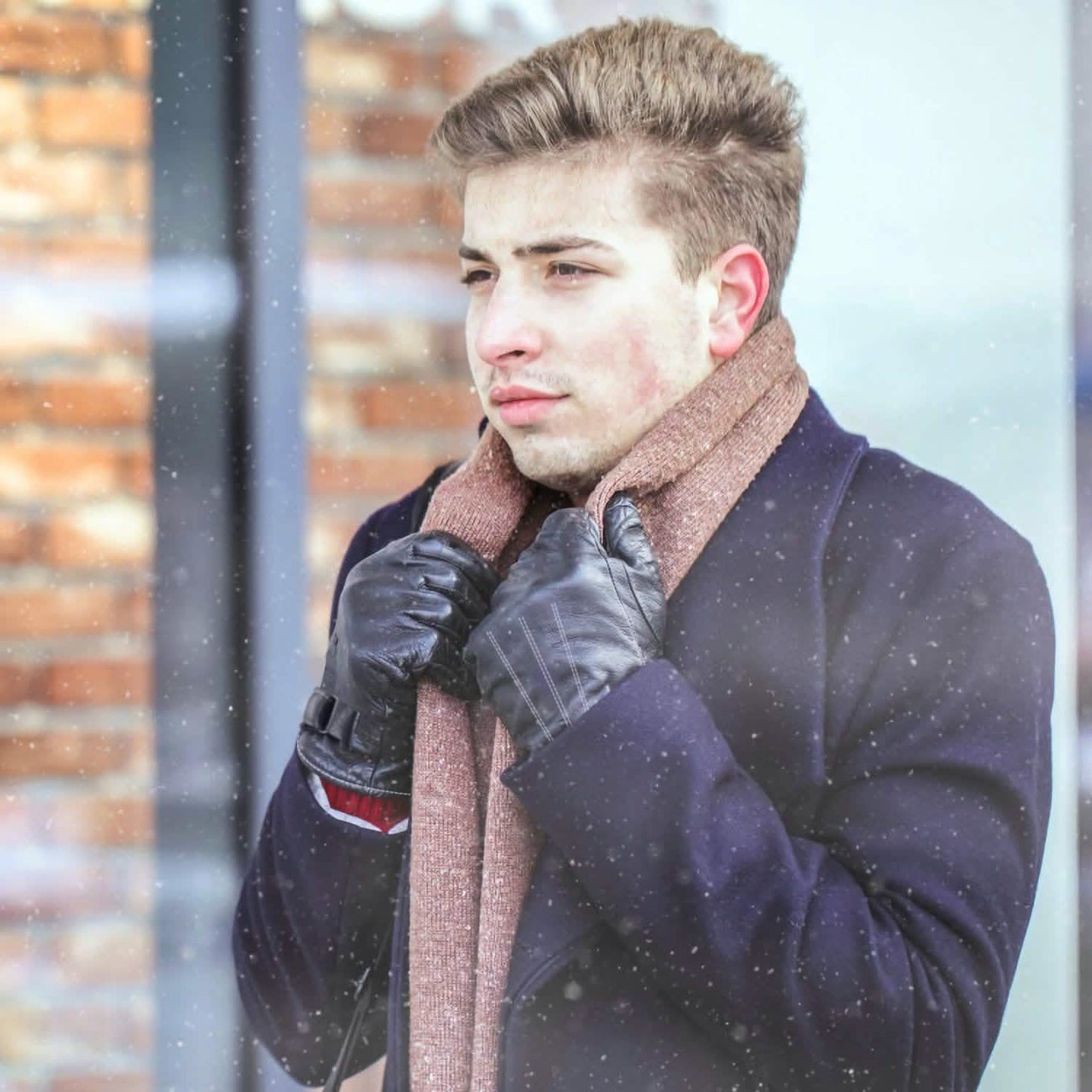 Men's Leather Winter Gloves Touchscreen DailySale