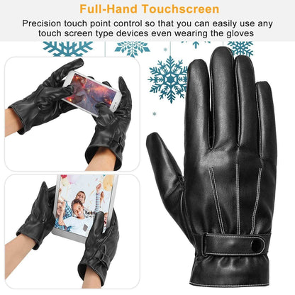 Men's Leather Winter Gloves Touchscreen DailySale