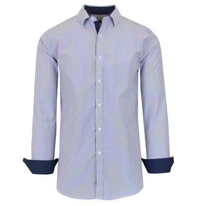 Men's Long Sleeve Slim Fitting Gingham Pattern Dress Shirts DailySale
