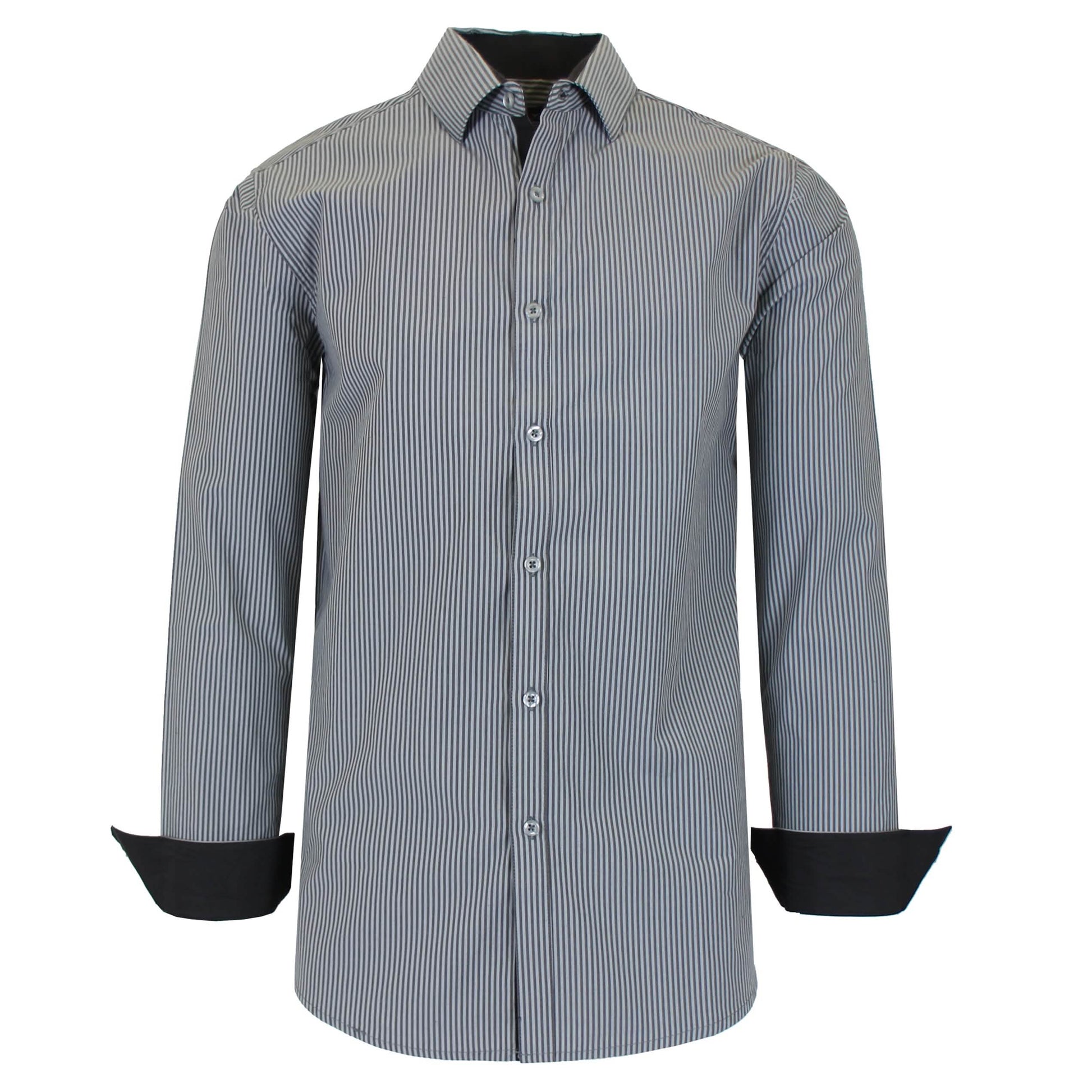 Men's Long Sleeve Slim Fitting Gingham Pattern Dress Shirts DailySale
