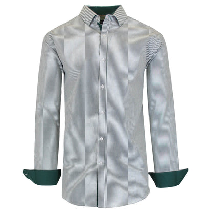 Men's Long Sleeve Slim Fitting Gingham Pattern Dress Shirts DailySale