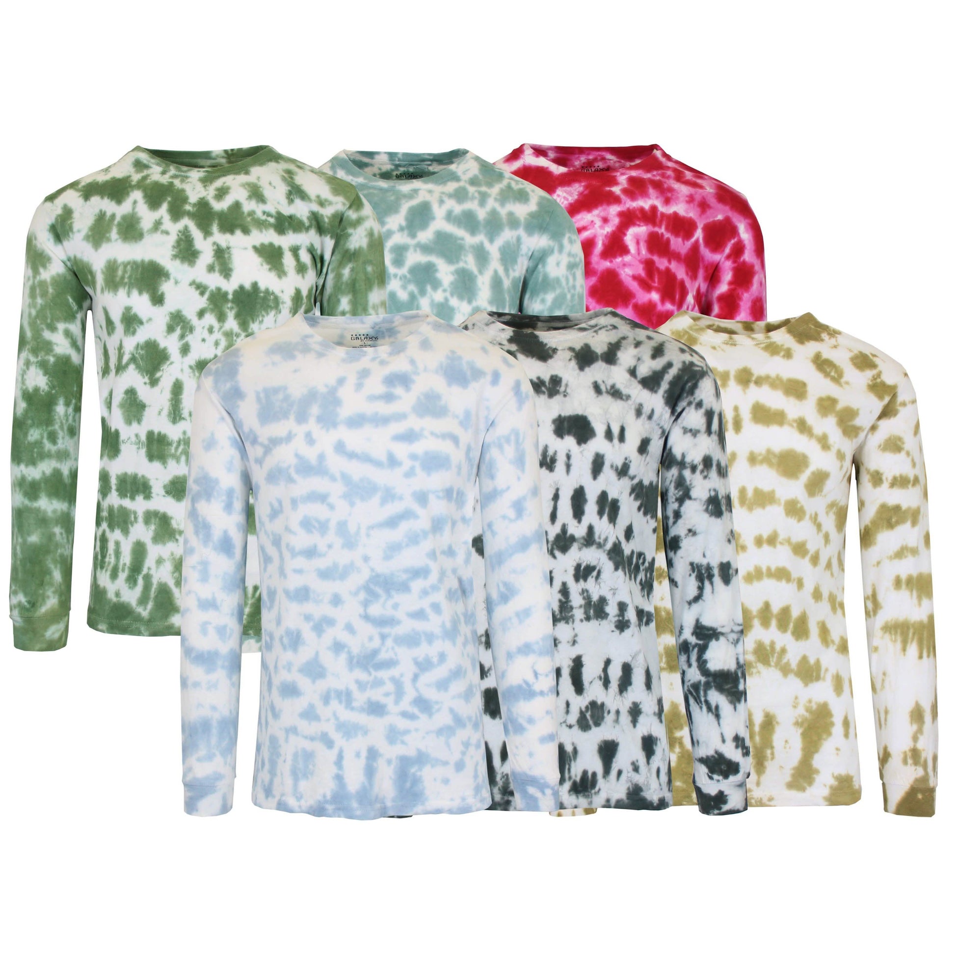 Men's Long Sleeve Tie-Dye Cotton Tee DailySale