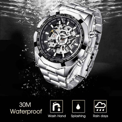 Mens Mechanical Skeleton Automatic Dial Wristwatch DailySale
