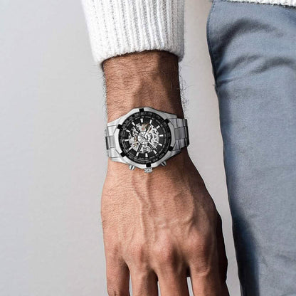 Mens Mechanical Skeleton Automatic Dial Wristwatch DailySale
