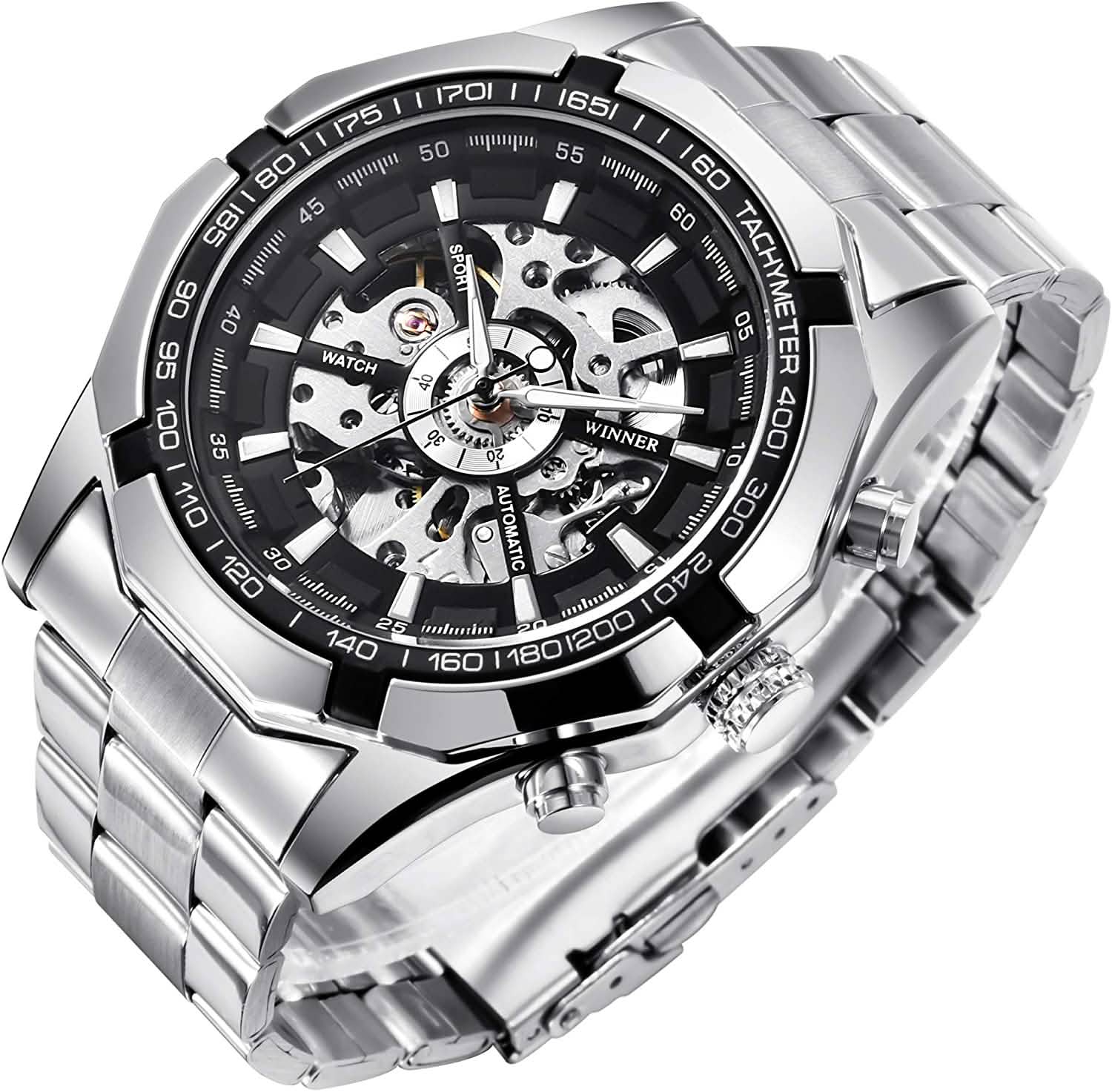 Mens Mechanical Skeleton Automatic Dial Wristwatch DailySale
