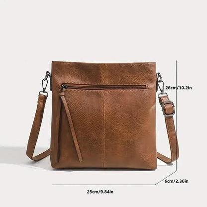 Men's Retro PU Leather Shoulder Bag, Simple Fashion Crossbody Casual Bag with Adjustable Strap DailySale