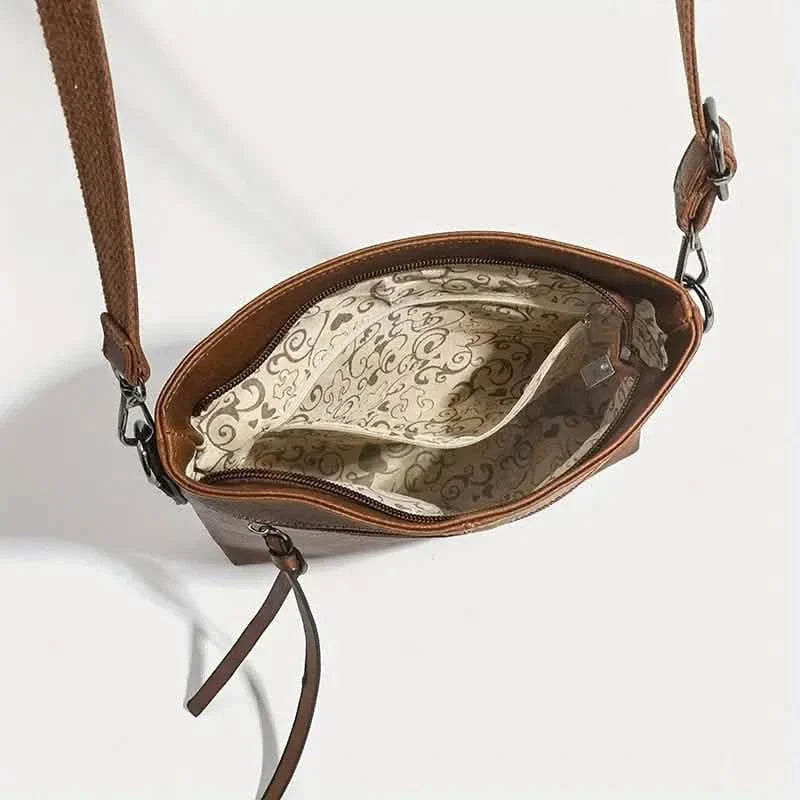 Men's Retro PU Leather Shoulder Bag, Simple Fashion Crossbody Casual Bag with Adjustable Strap DailySale