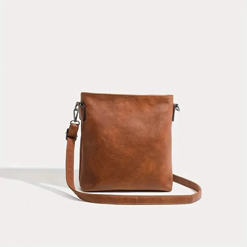 Men's Retro PU Leather Shoulder Bag, Simple Fashion Crossbody Casual Bag with Adjustable Strap DailySale