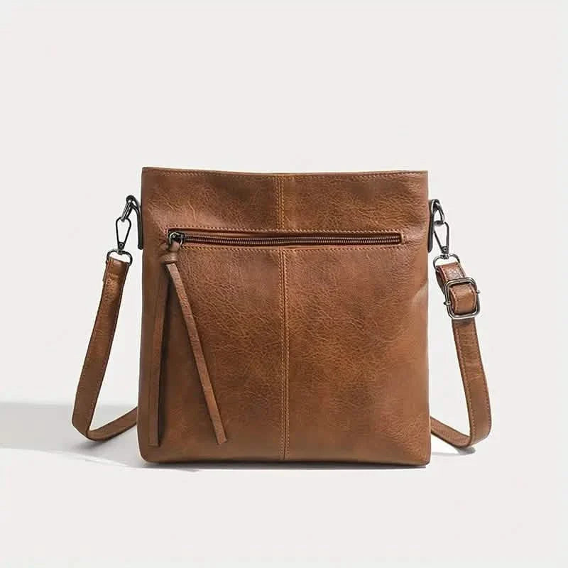 Men's Retro PU Leather Shoulder Bag, Simple Fashion Crossbody Casual Bag with Adjustable Strap DailySale