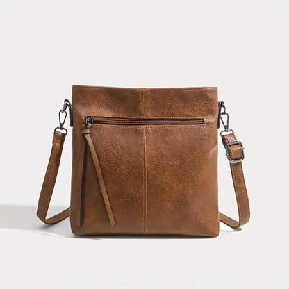 Men's Retro PU Leather Shoulder Bag, Simple Fashion Crossbody Casual Bag with Adjustable Strap DailySale