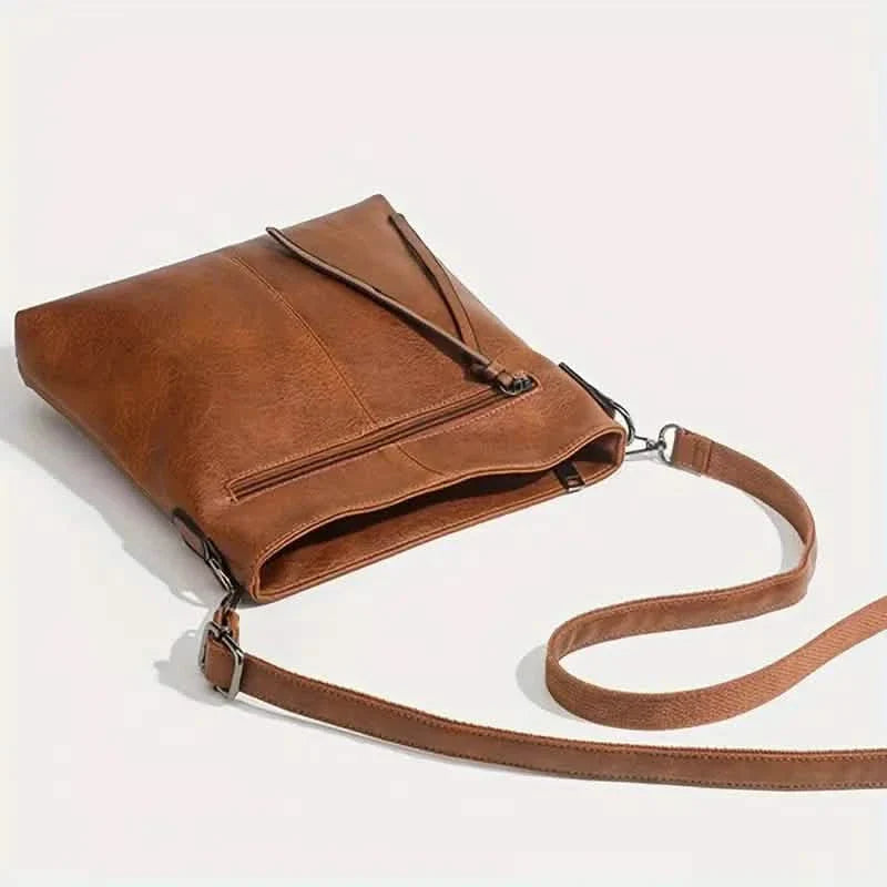Men's Retro PU Leather Shoulder Bag, Simple Fashion Crossbody Casual Bag with Adjustable Strap DailySale