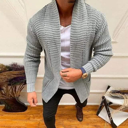 Men's Ribbed Knit Solid Color Sweater Cardigan DailySale