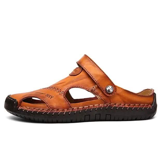 Men's Sandals Cowhide Breathable Casual Beach Walking Shoes DailySale