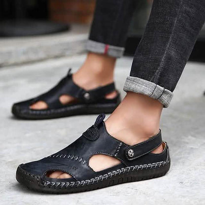 Men's Sandals Cowhide Breathable Casual Beach Walking Shoes DailySale