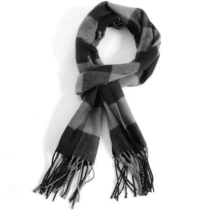 Men's Scarves Classic Arrival Winter Plaid Scarf Tassel Edge DailySale