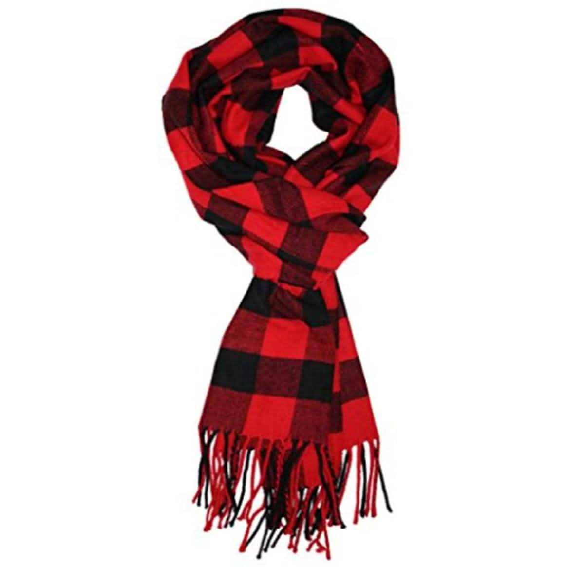 Men's Scarves Classic Arrival Winter Plaid Scarf Tassel Edge DailySale