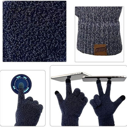 Men's Scaves and Beanie Hat Themal Gloves Set DailySale
