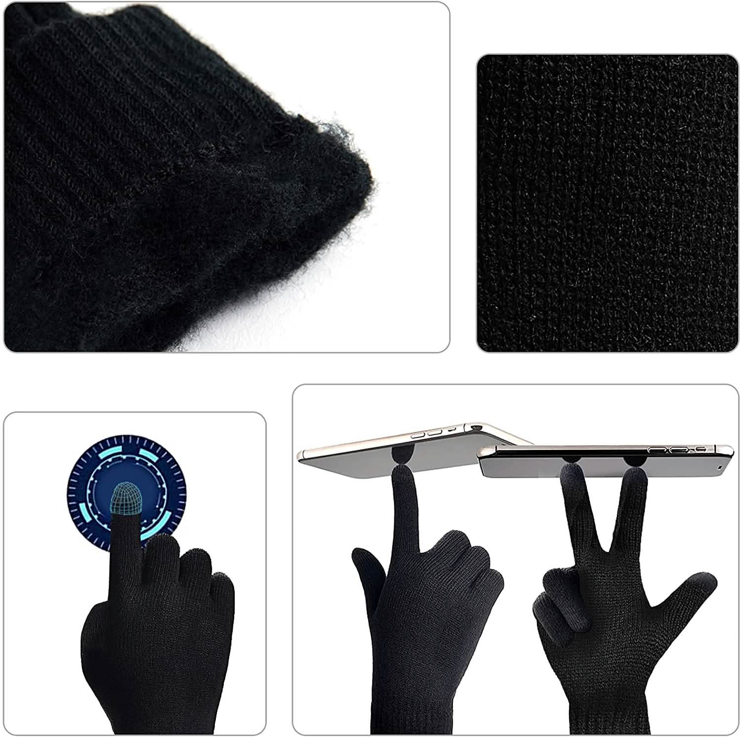 Men's Scaves and Beanie Hat Themal Gloves Set DailySale