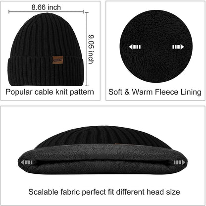 Men's Scaves and Beanie Hat Themal Gloves Set DailySale
