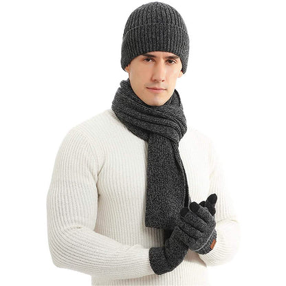 Men's Scaves and Beanie Hat Themal Gloves Set DailySale