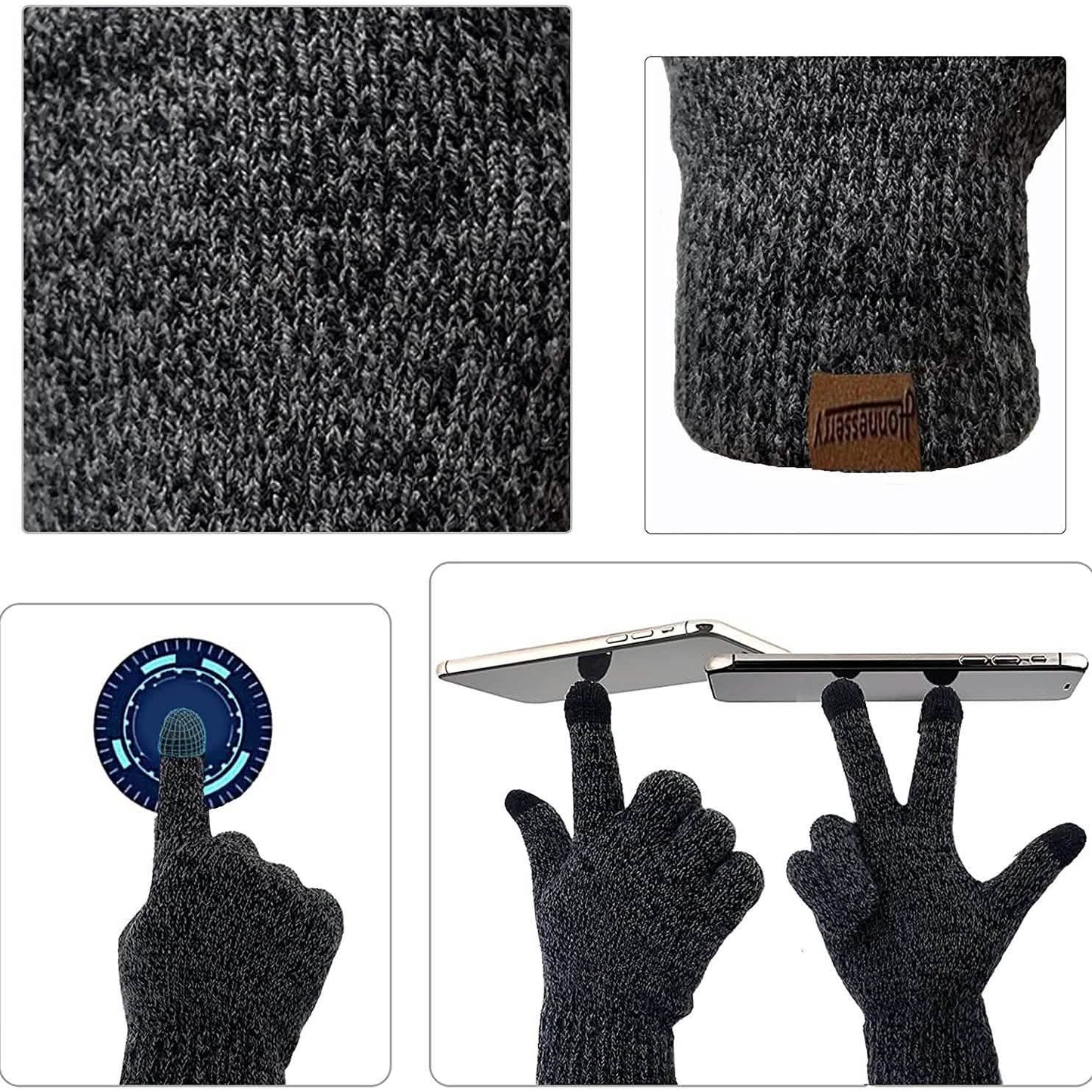 Men's Scaves and Beanie Hat Themal Gloves Set DailySale
