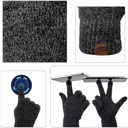 Men's Scaves and Beanie Hat Themal Gloves Set DailySale